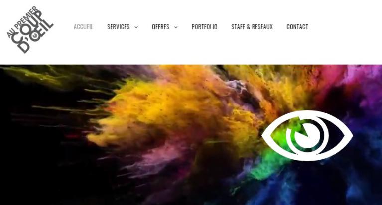Site internet de "AU PREMIER COUP D'OEIL" www.1oeil.pub
